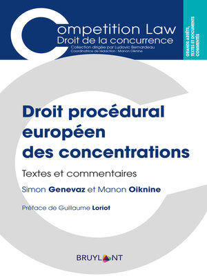 cover image of Droit procédural européen des concentrations